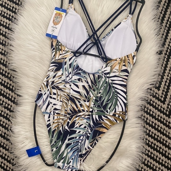 NWT Hurley women’s one piece palm print swimsuit - Picture 5 of 10